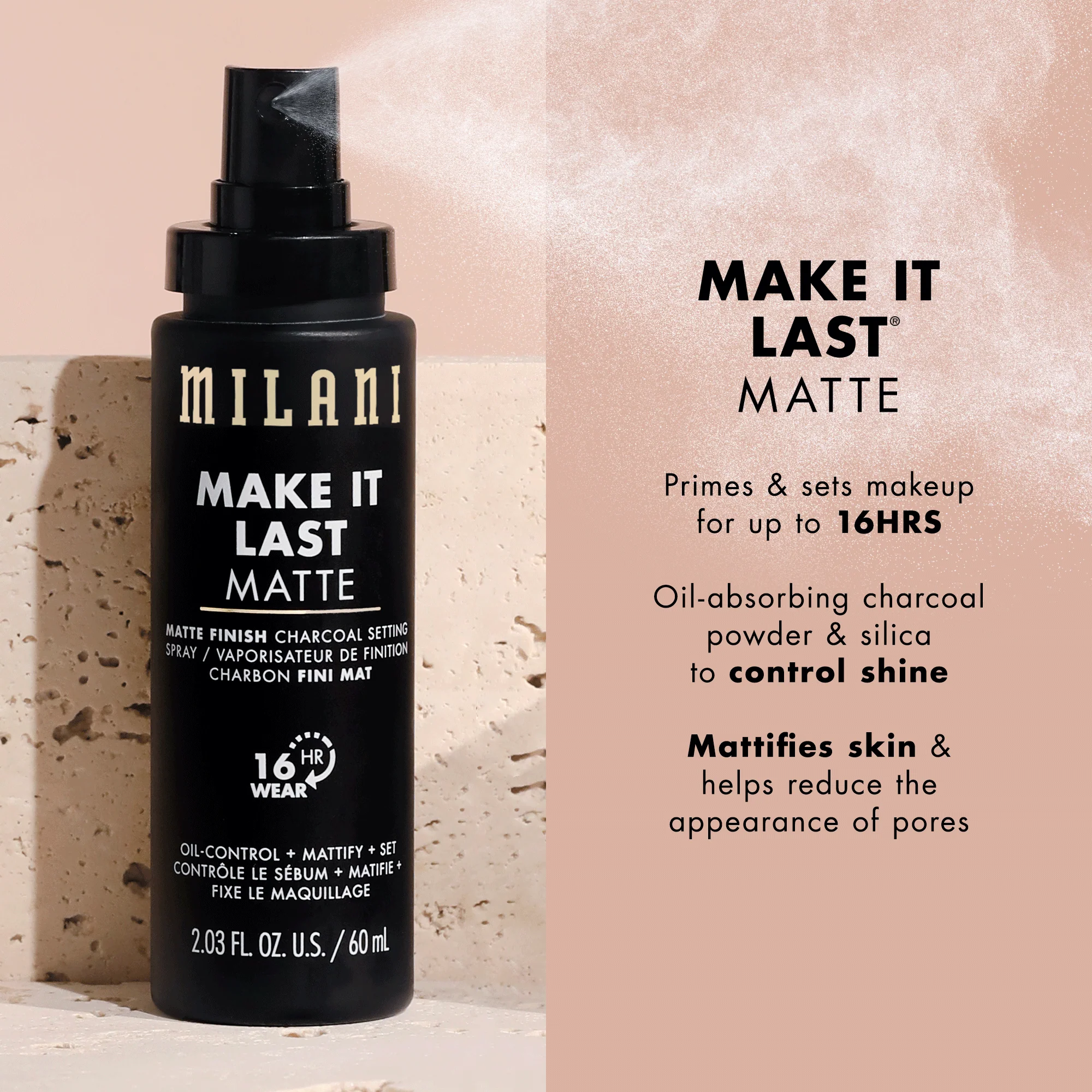 Make It Last Matte - Matte Finish Charcoal Setting Spray - Image 5