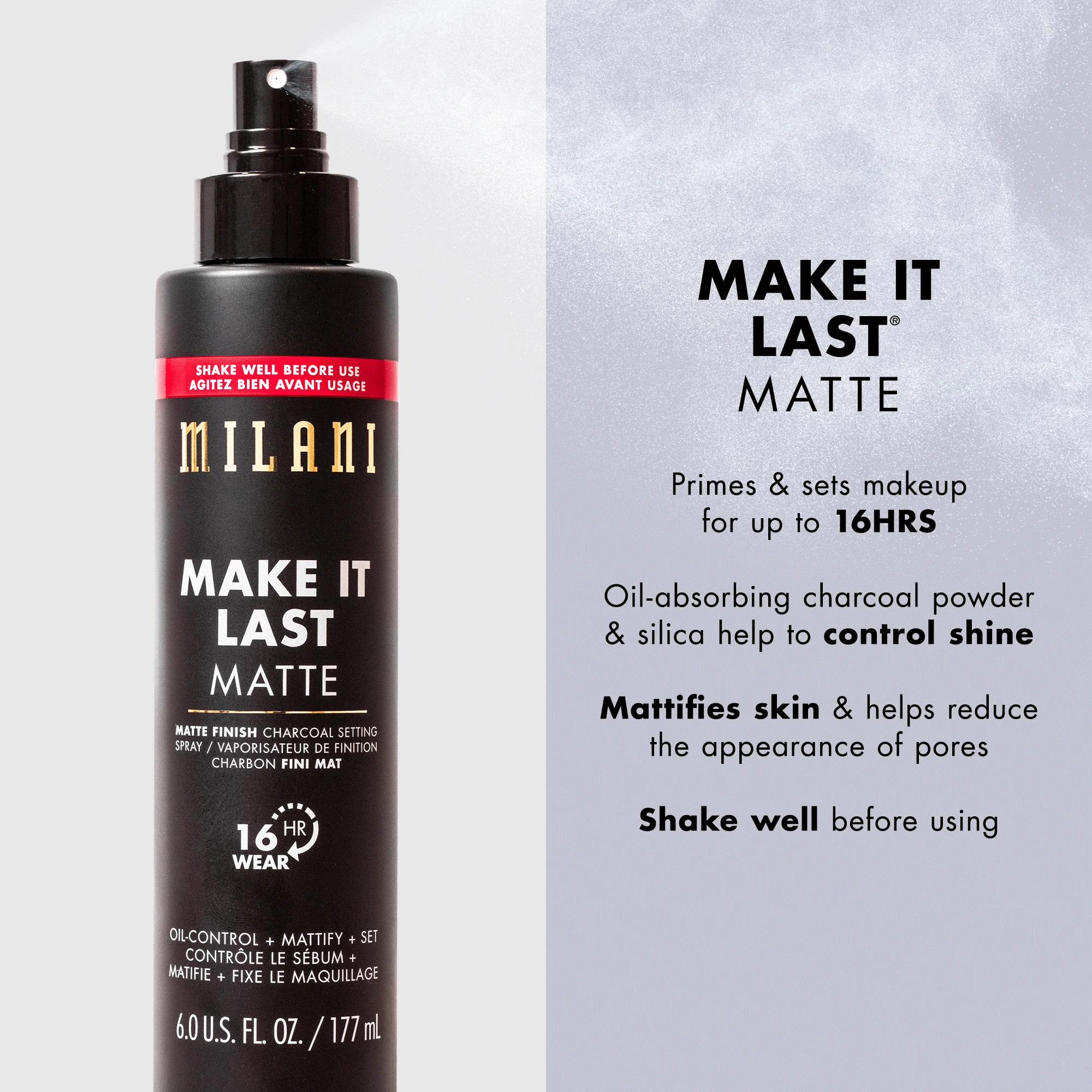 Make It Last Matte - Matte Finish Charcoal Setting Spray Jumbo Size - Image 5